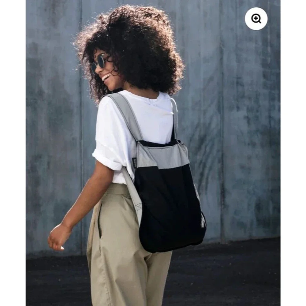 Notabag Original Bag and Backpack Convertible Grey Black